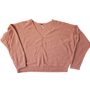 Free People Womens Oversized Sweater Pink Take Me Places Size Small